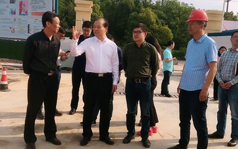 浦江縣委書記(ji)程天雲視察杭機(ji)新廠區建設情況(kuang)
